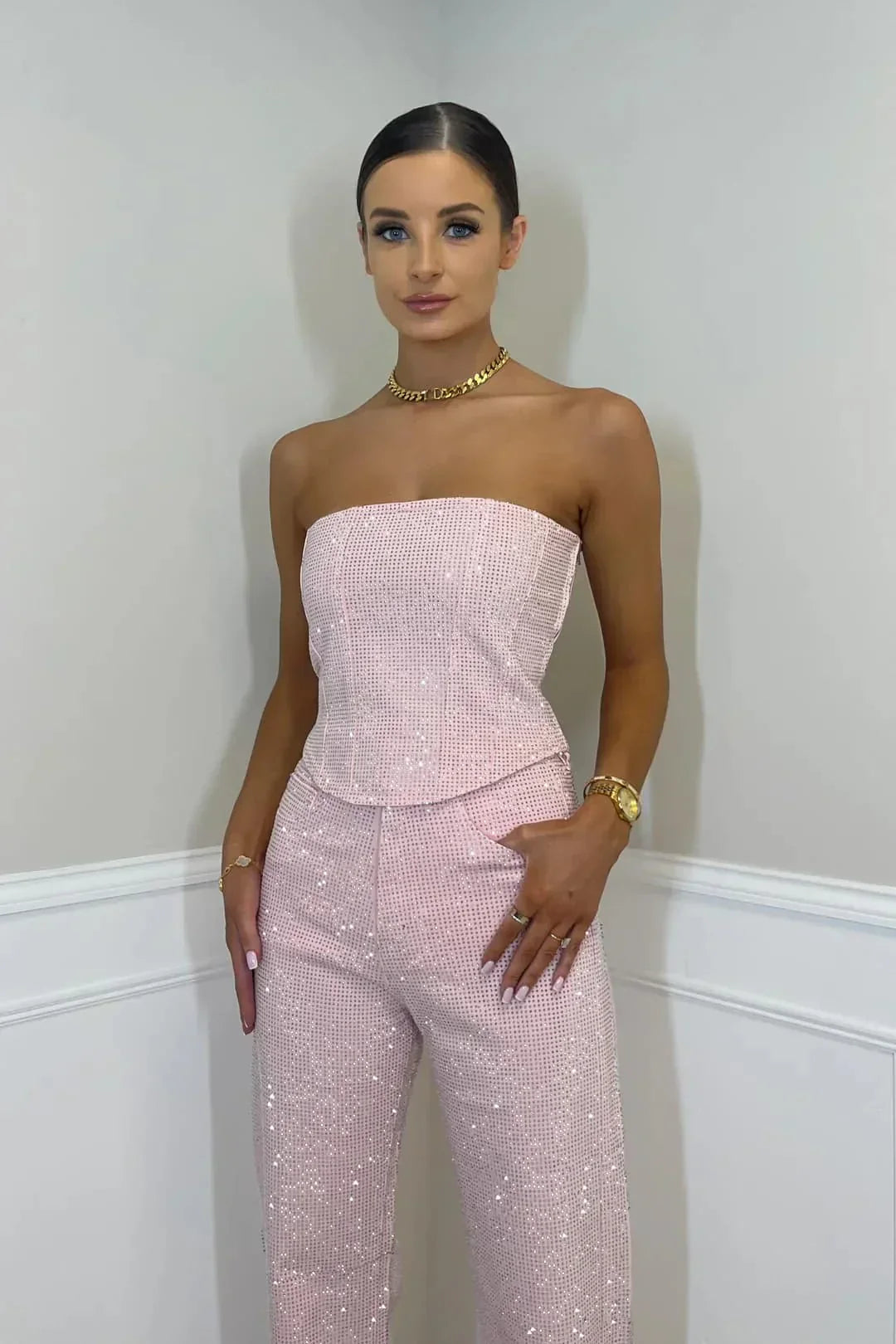 Ginia | Dlouhý overal s korzetem – Glamour a elegance