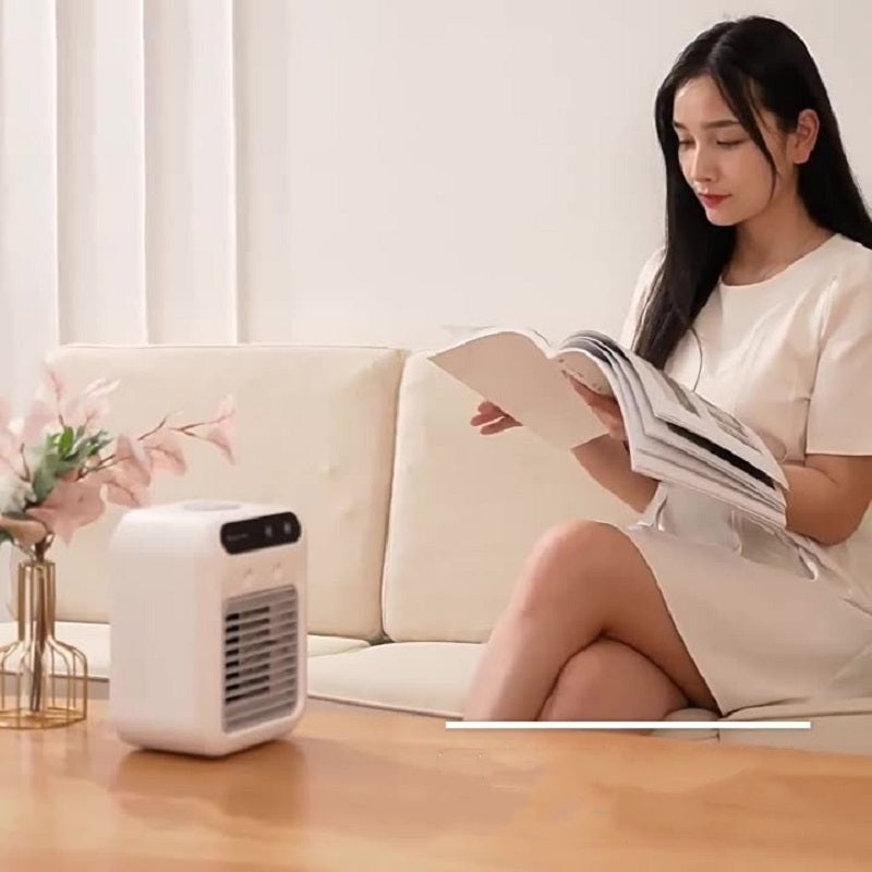 Přenosný ventilátor na chlazení vzduchu – Mini design a tepelný komfort