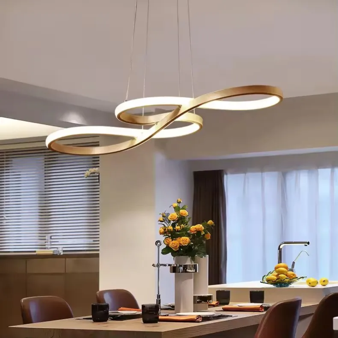 إضاءة LED حديثة على شكل حلقات - تصميم أنيق ومستقبلي