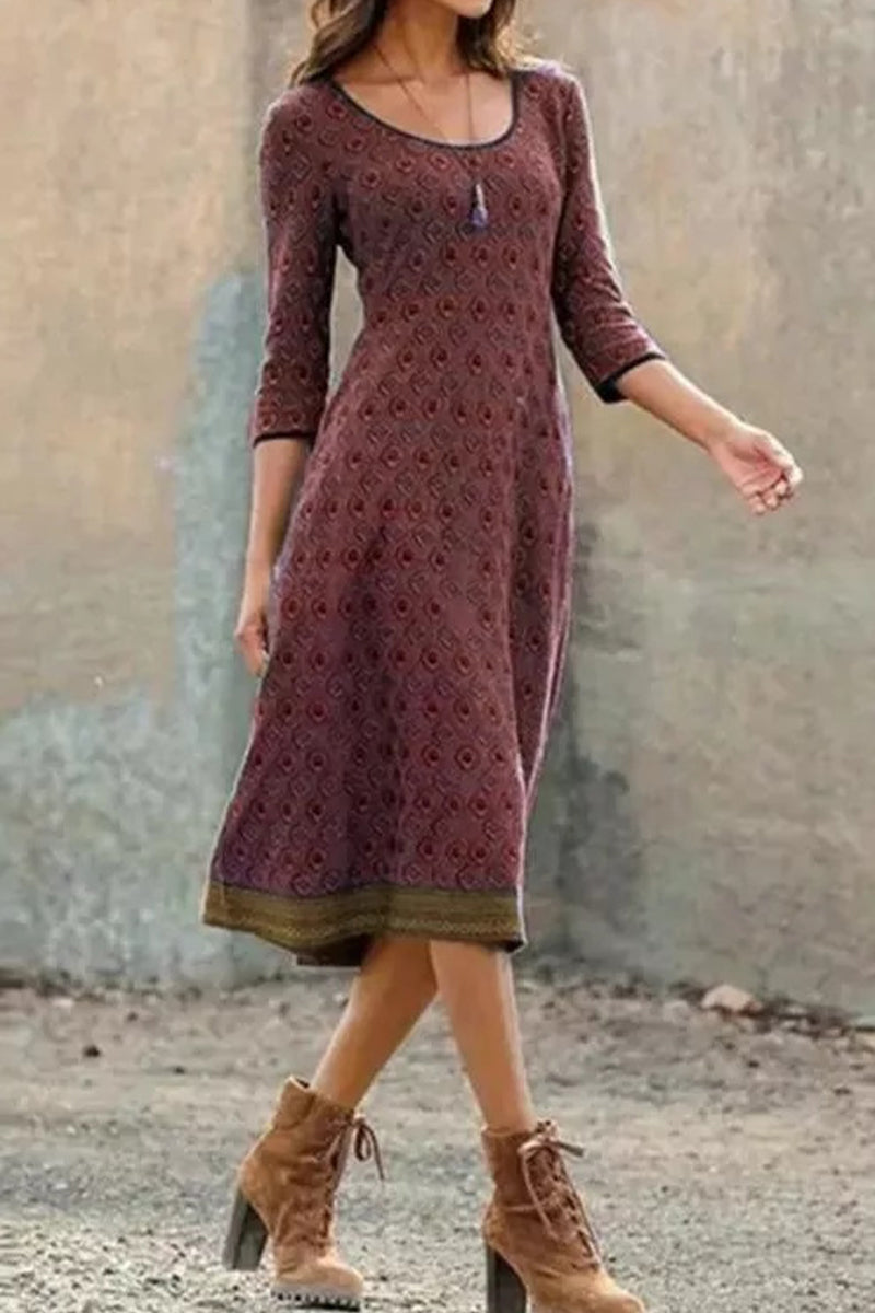 Lichte Midi Jurk – Korte Mouwen En Zomerse Elegant