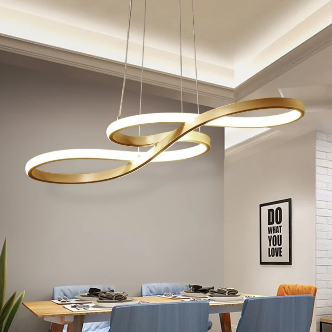إضاءة LED حديثة على شكل حلقات - تصميم أنيق ومستقبلي