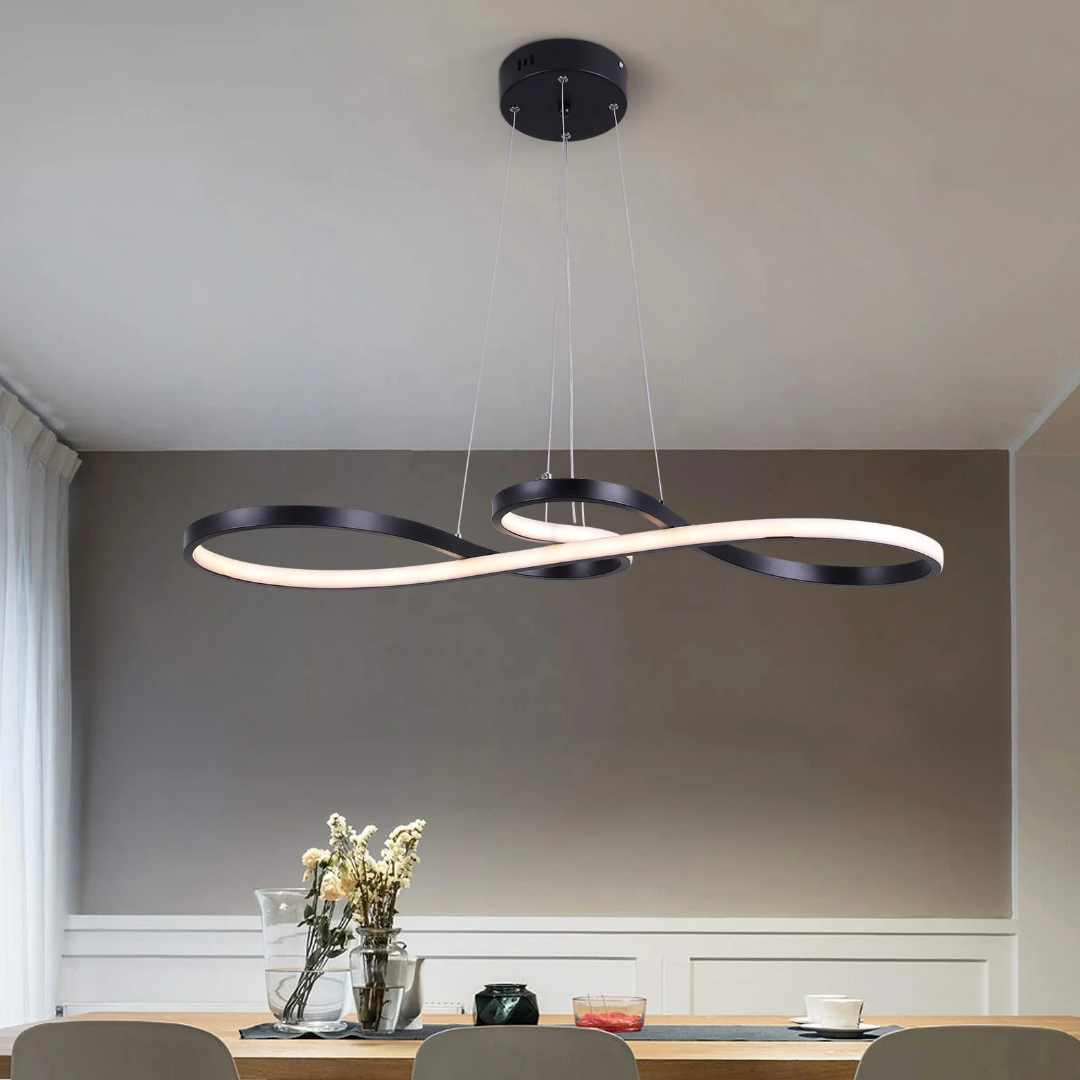 إضاءة LED حديثة على شكل حلقات - تصميم أنيق ومستقبلي