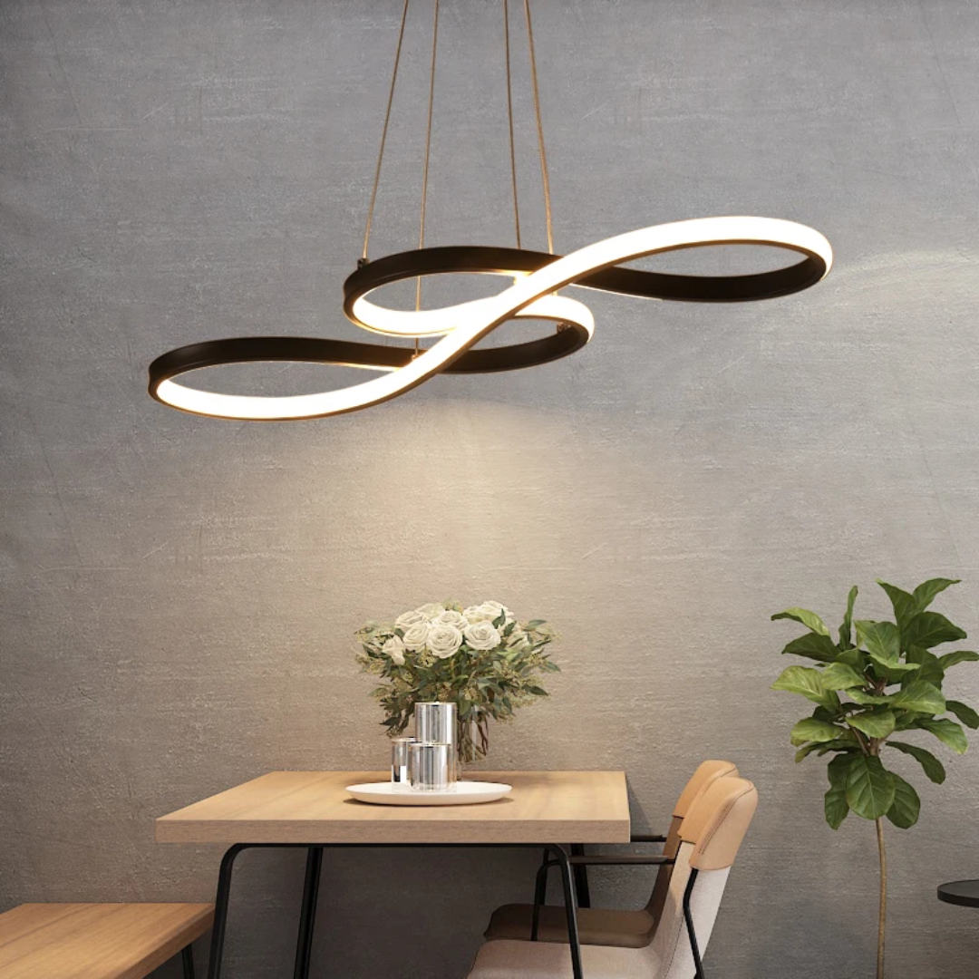 إضاءة LED حديثة على شكل حلقات - تصميم أنيق ومستقبلي