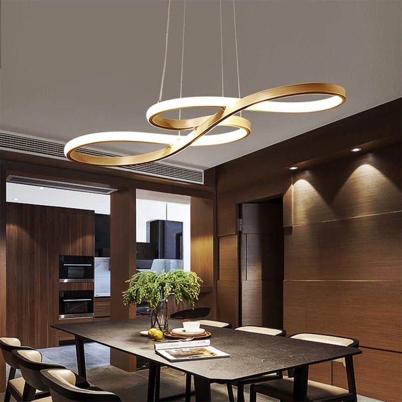 إضاءة LED حديثة على شكل حلقات - تصميم أنيق ومستقبلي