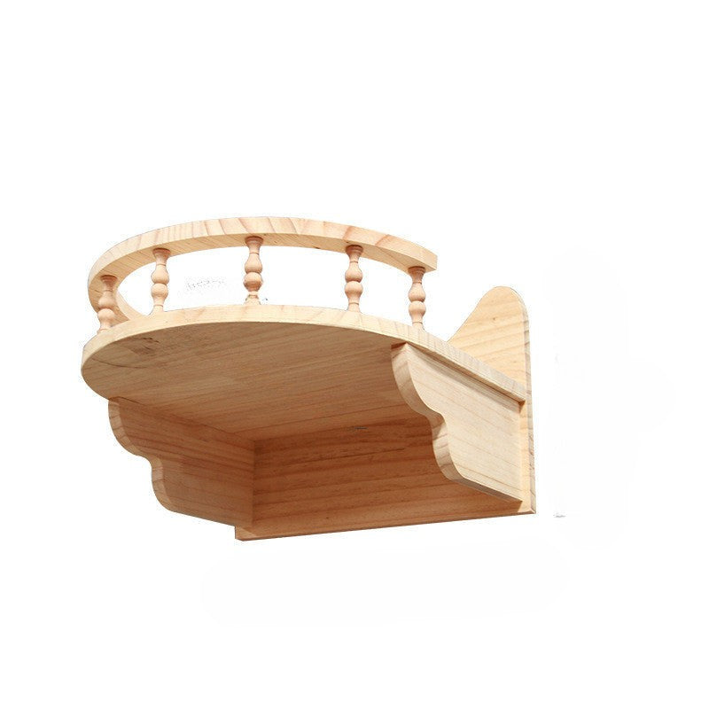 Muurklimrek voor katten met hangplatform en ladder