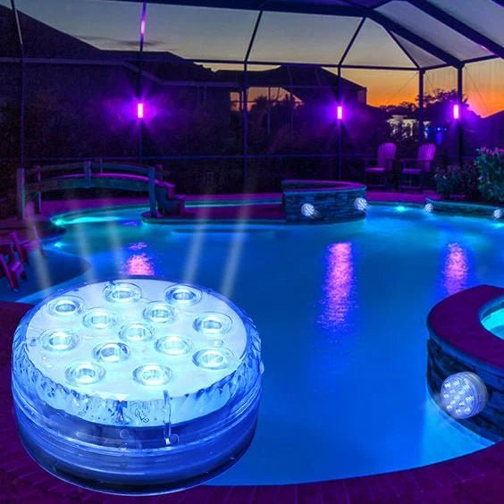 Lâmpada LED Submersível Com Controlo Remoto – Iluminação À Prova D'Água E Versátil