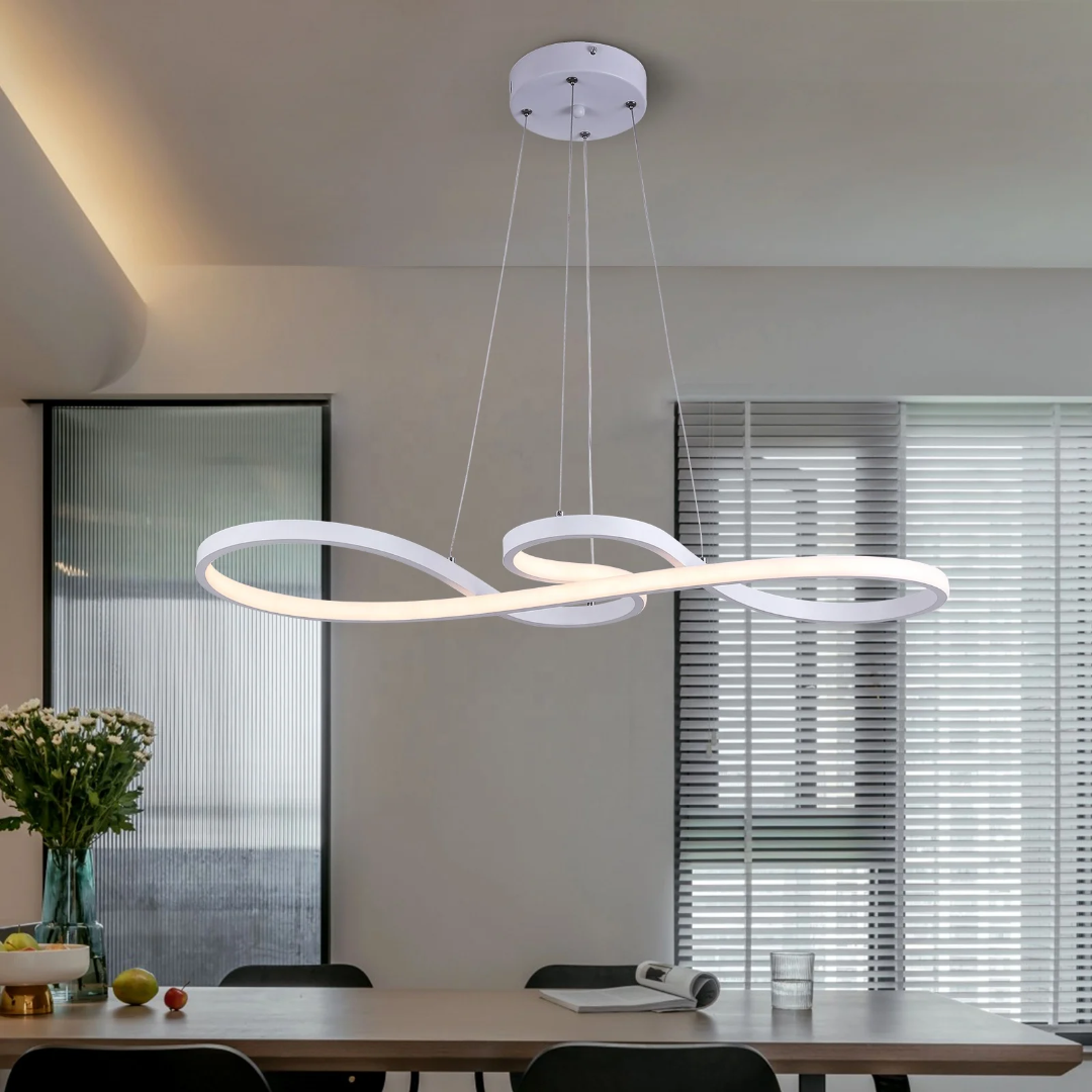 إضاءة LED حديثة على شكل حلقات - تصميم أنيق ومستقبلي
