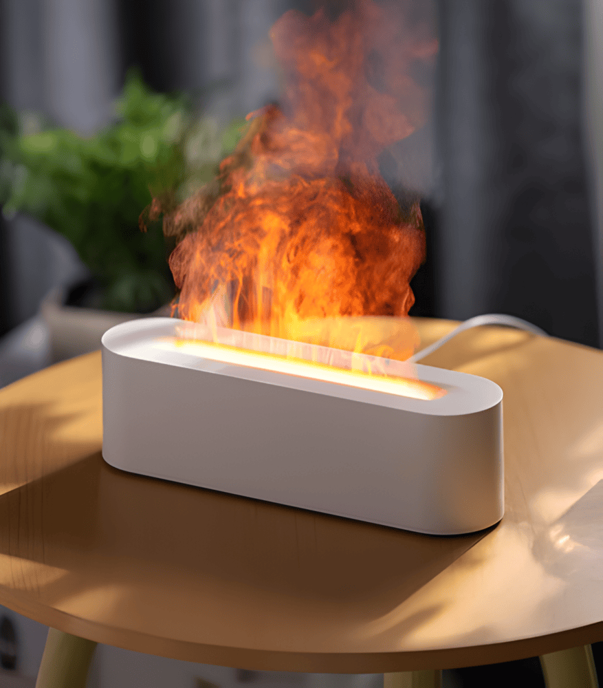 マルチカラーLEDライト付USBアロマディフューザー - リラックスムード&ライトミスト