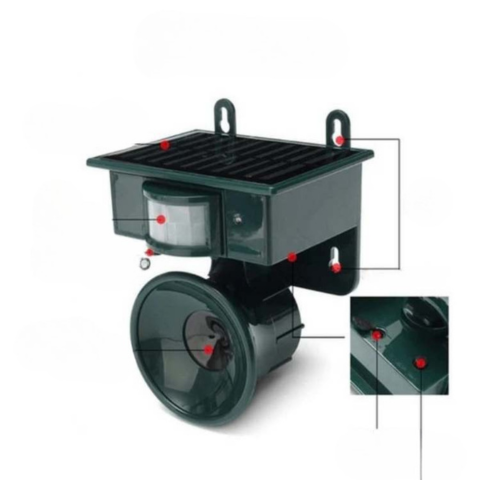 Elektronický odpuzovač pro zahradu — loví ptáky a chrání vaše prostory