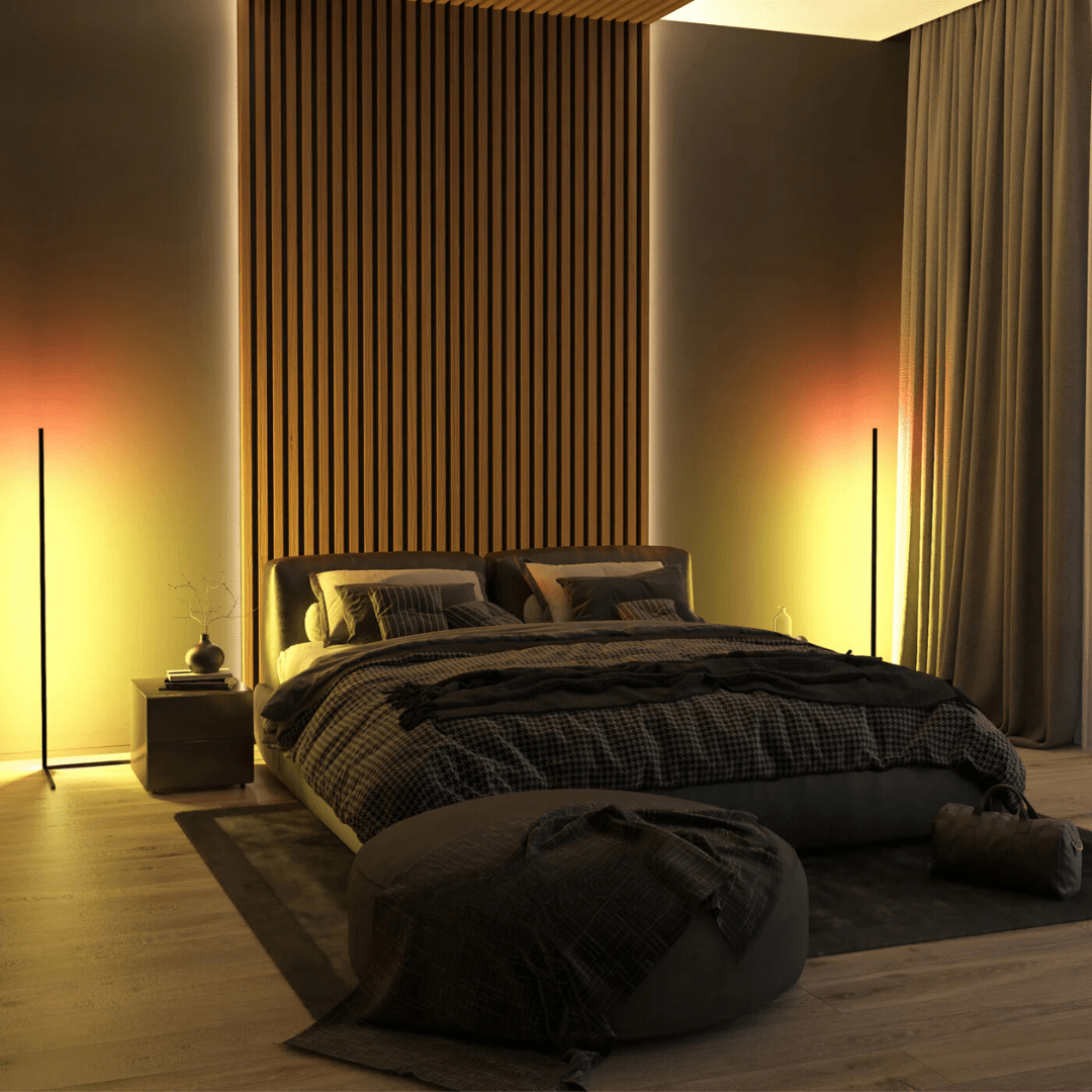 Lampe D’Ambiance D’Angle — Éclat Multicolore & Atmosphère Moderne