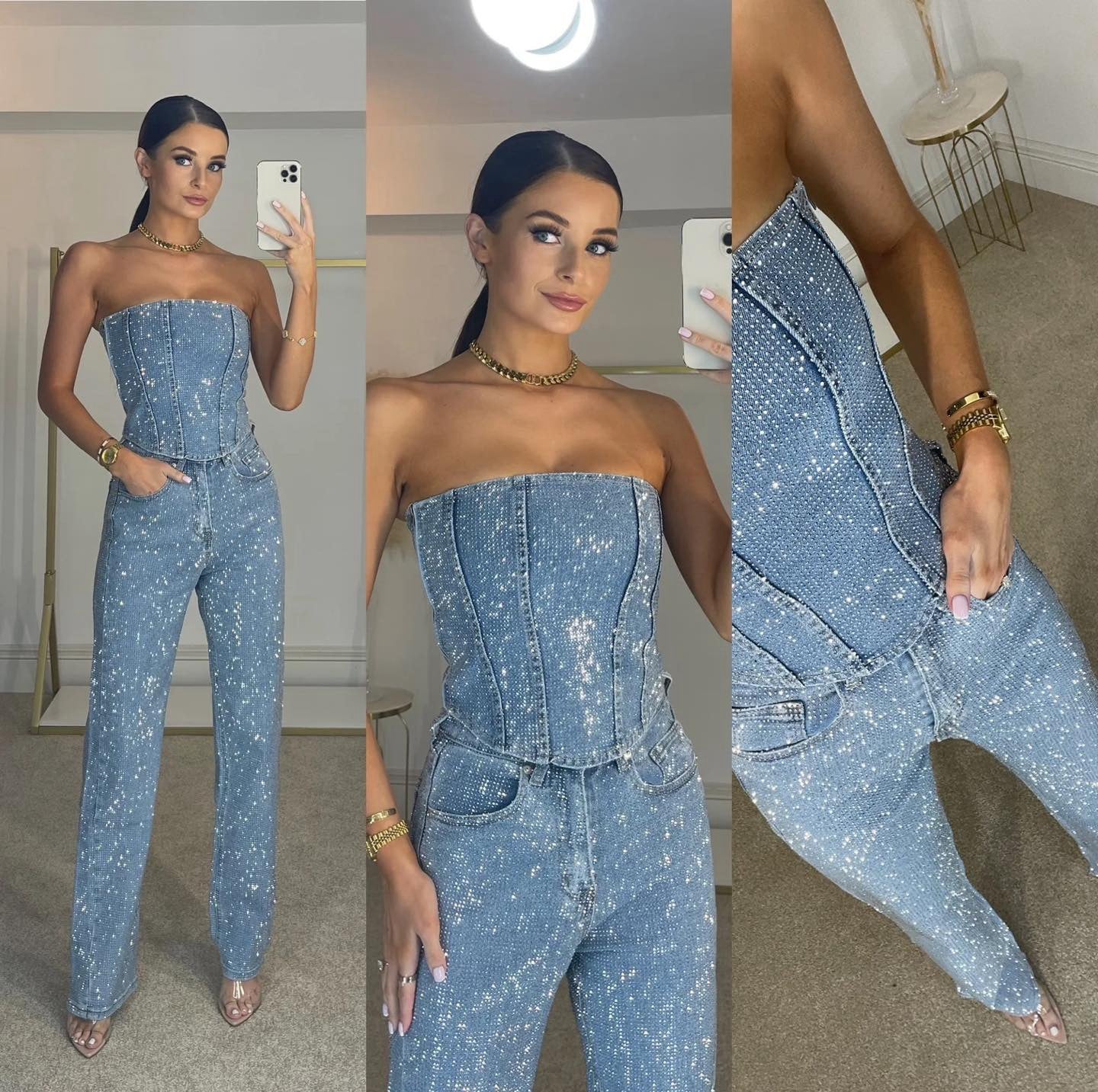 Ginia | Dlouhý overal s korzetem – Glamour a elegance