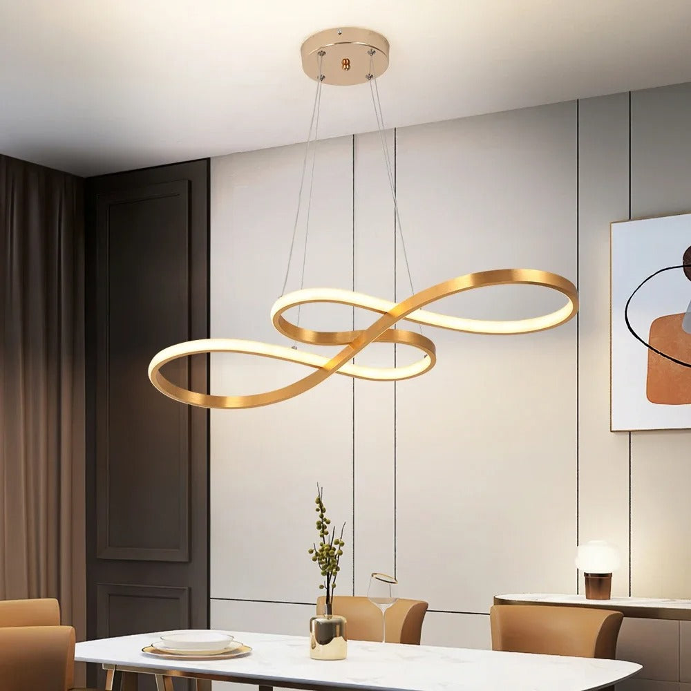 إضاءة LED حديثة على شكل حلقات - تصميم أنيق ومستقبلي
