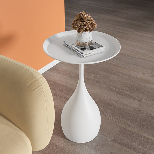 Round Side Table – Metal Structure and Stable Base 