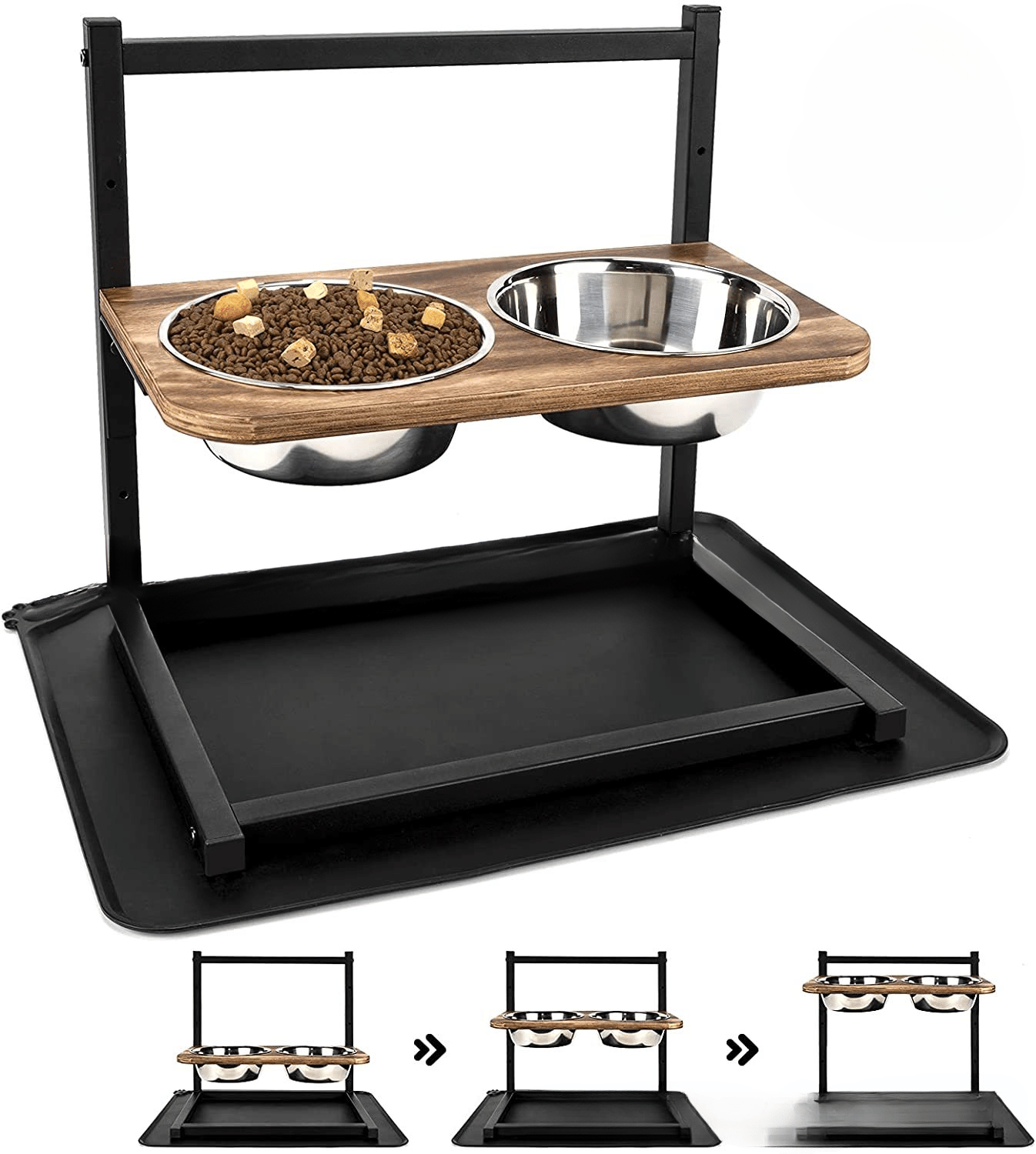 Support De Gamelles Ajustable Pour Chien – Confort Optimal