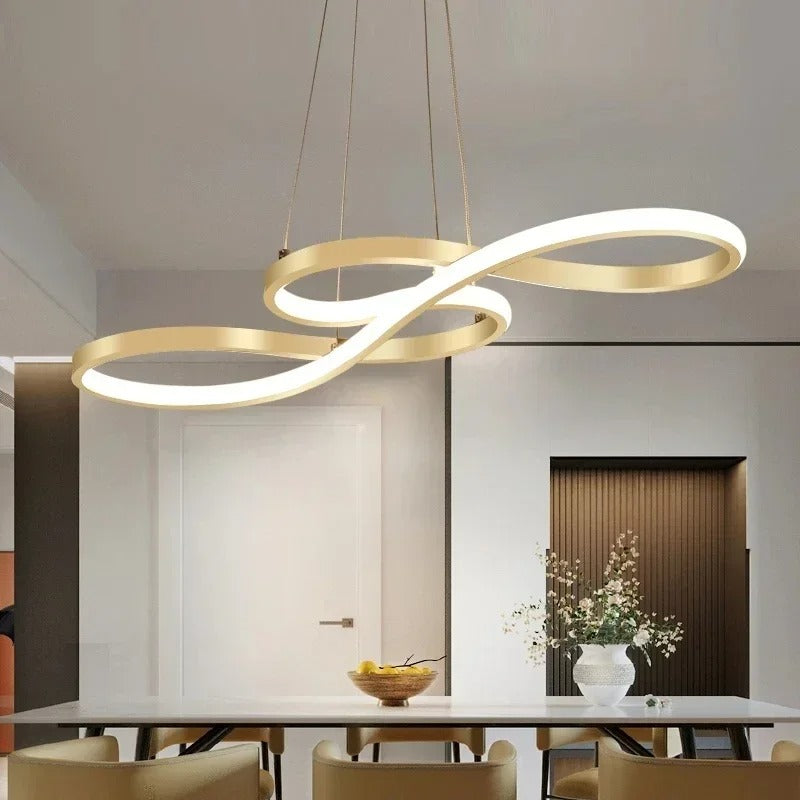 Sospensione LED Moderna A Anelli – Design Elegante e Futuristico 