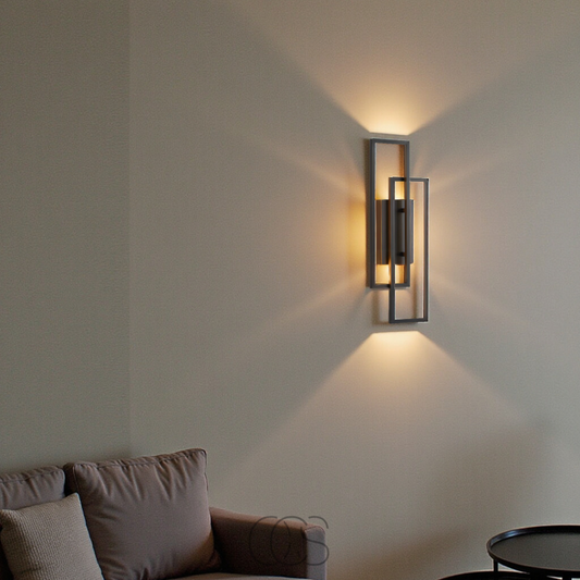 Aplica de perete rectangular geometric – Eleganță și modernitate 