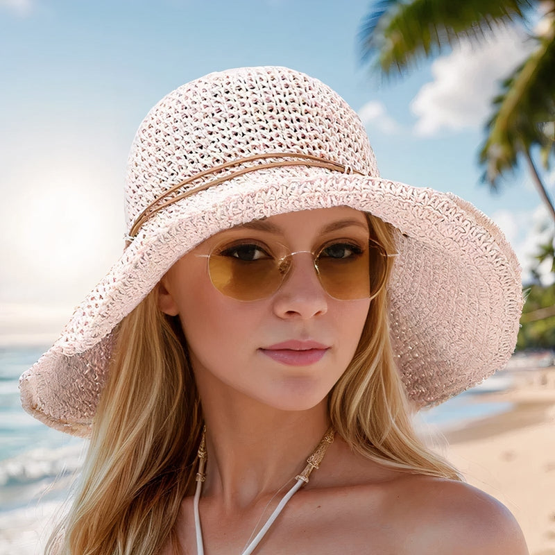 Chapéu de Sol Dobrável – Aba Larga e Tamanho de Cabeça Ajustável 