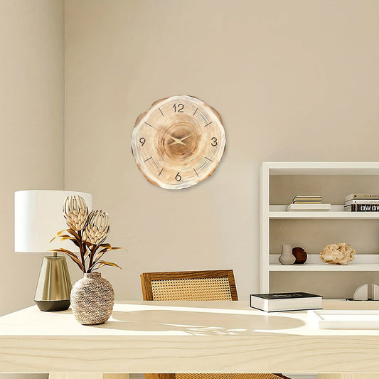 Nástěnné hodiny tiché – realistická textura a elegantní design 