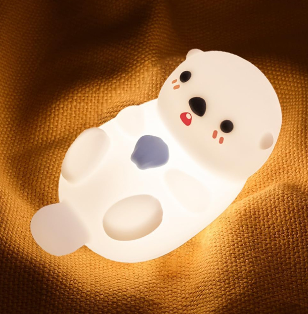 Luce notturna LED – Foca carina in silicone morbido 