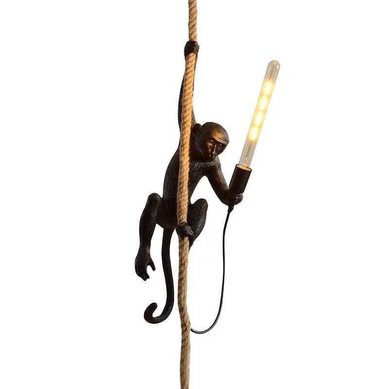 Hangende Aap Lamp Met Touw – Originele En Speelse Decoratie 