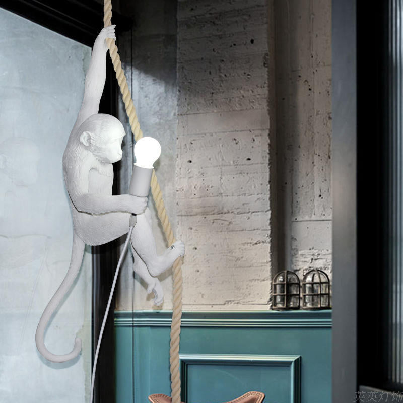 Hangende Aap Lamp Met Touw – Originele En Speelse Decoratie 