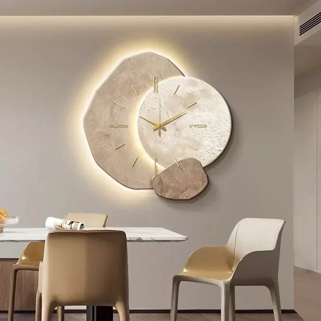 Duża Zegar Ścienny – Nowoczesny Design i Ambientowe Światło LED 