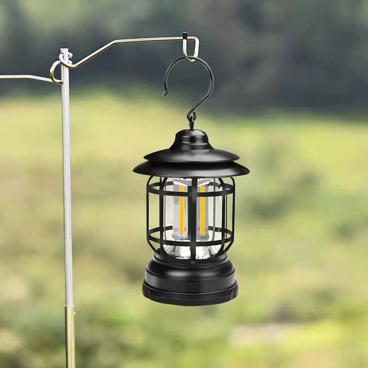 Lampada da campeggio a LED retrò - Stile vintage e praticità
