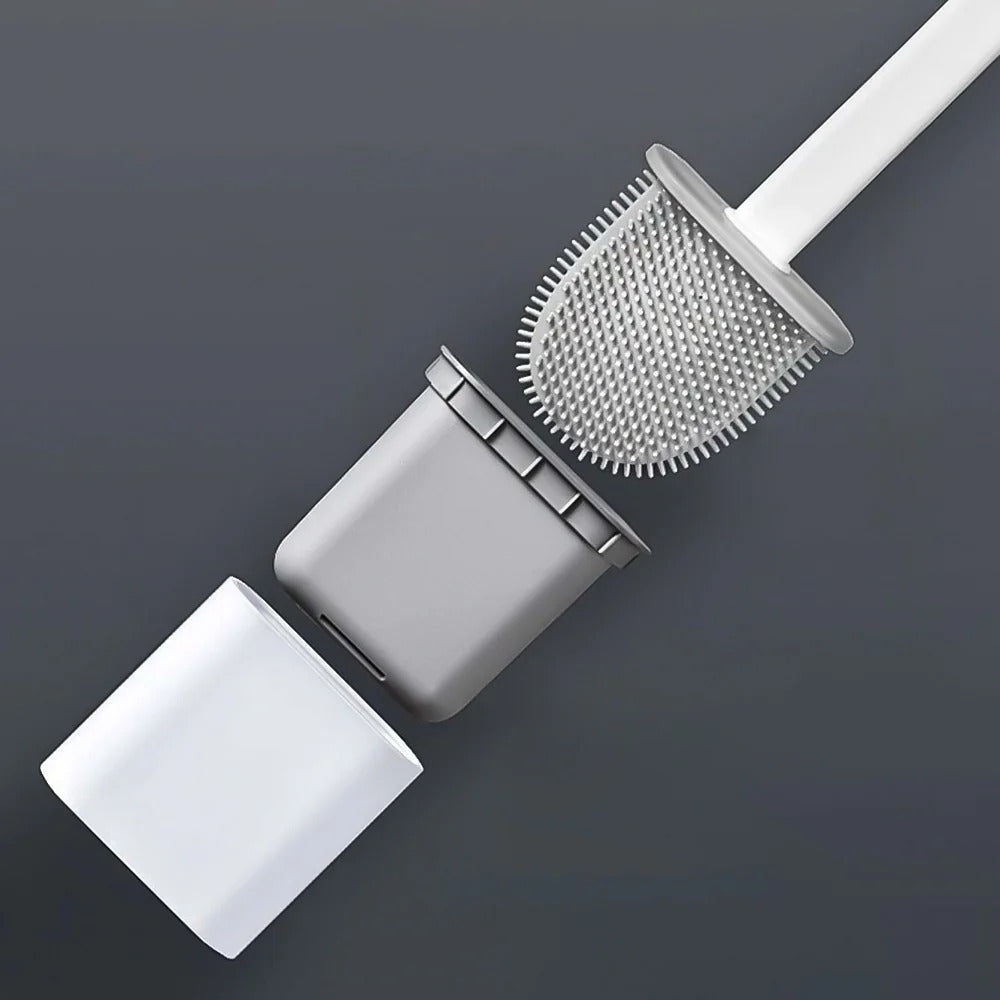 Brosse De Toilette En Silicone Flexible – Conception Durable Et Antibactérienne
