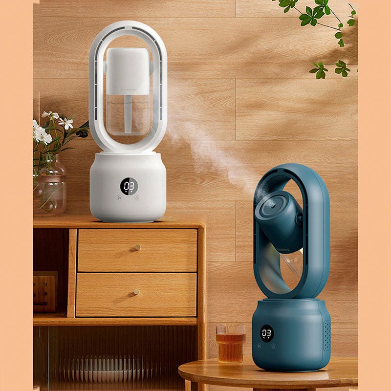 Ventilador Portátil com Humidificador – Frescura e Conforto Instantâneo 