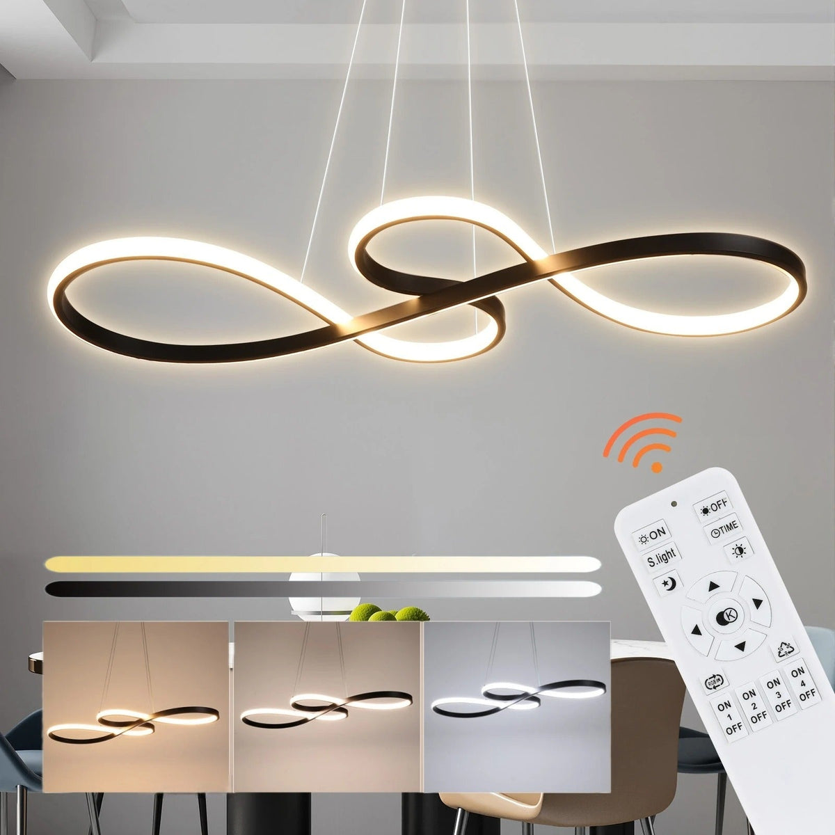 Sospensione LED Moderna A Anelli – Design Elegante e Futuristico 