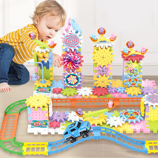 子供のための歯車付き電気ブロック：作成して学ぶ 