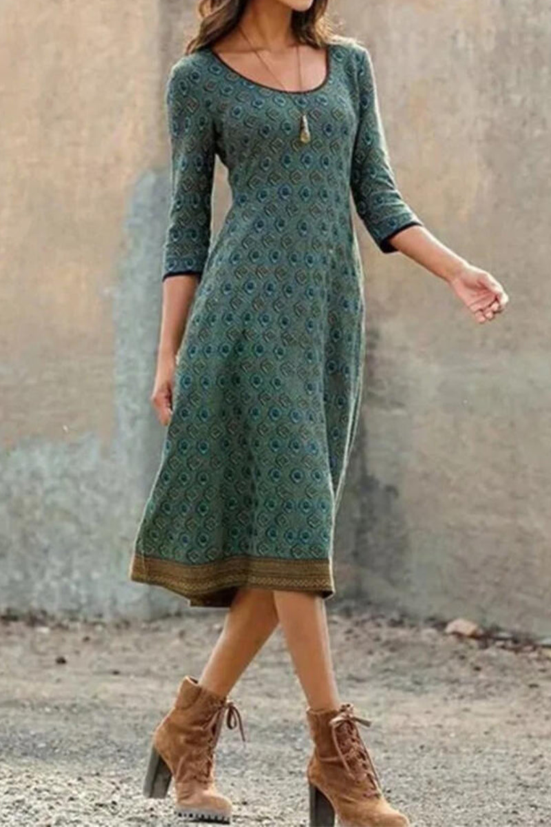 Lichte Midi Jurk – Korte Mouwen En Zomerse Elegant 