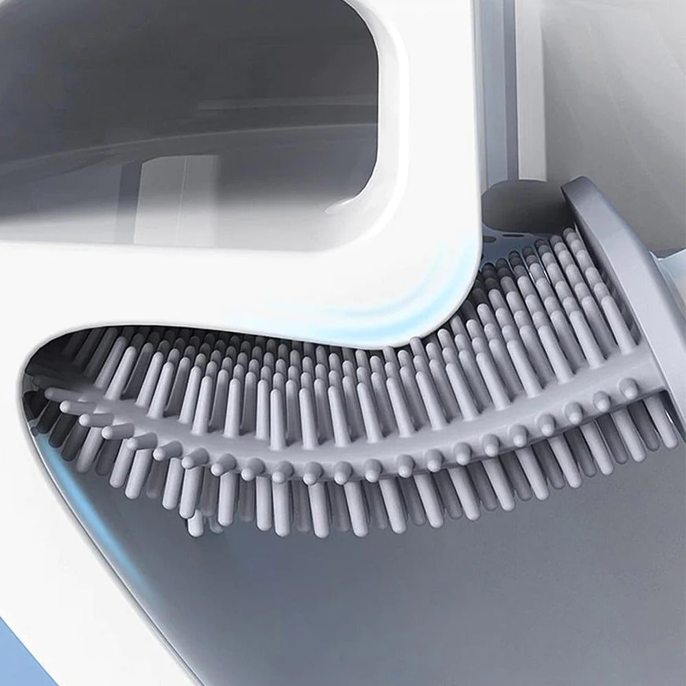 Brosse De Toilette En Silicone Flexible – Conception Durable Et Antibactérienne