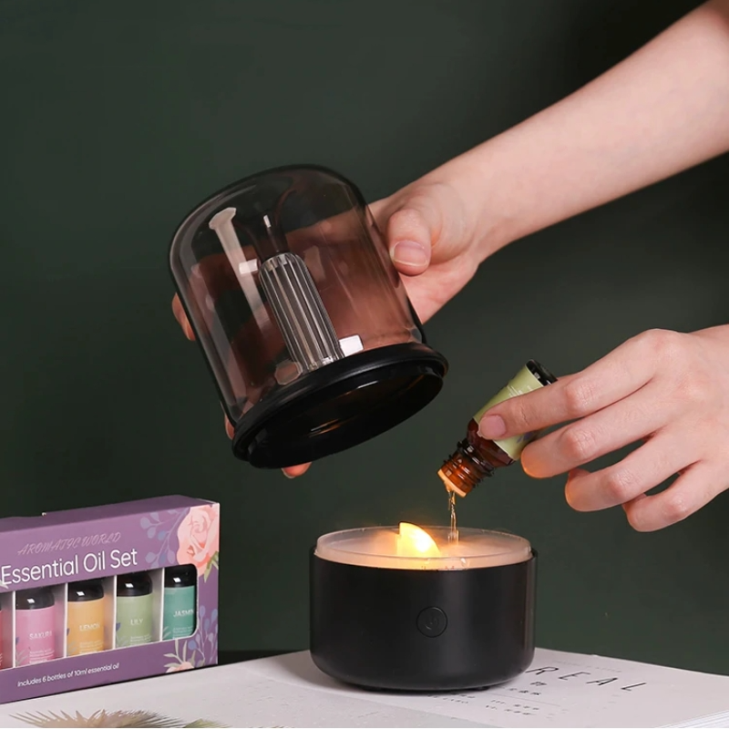 Aromatherapy Diffuser Lamp — Soothing Flame Ambiance 