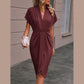Nadia | Vestido Midi Cruzado – Elegante y Femenino 