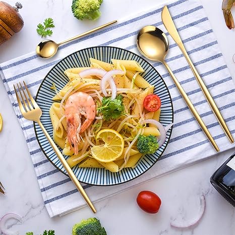 Conjunto de Talheres 24 Peças – Acabamento Chic Para Mesa Refinada 