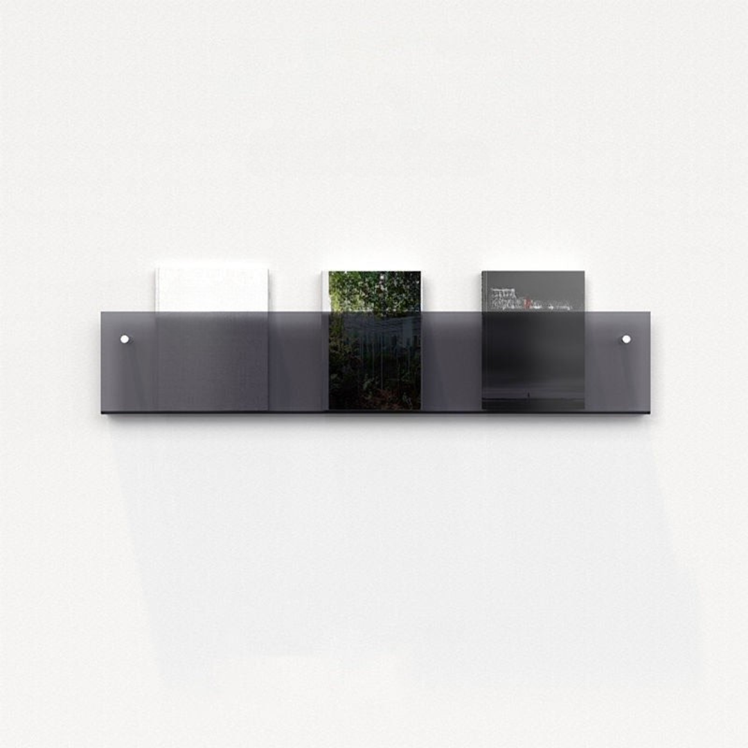 Raft de perete pentru reviste transparent – Design elegant și modern 