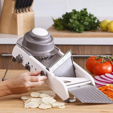 Mandolina de cozinha multifunções - Máxima precisão e segurança