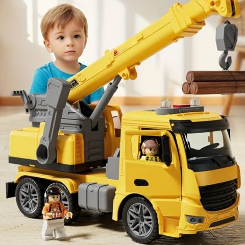 Truck Crane Byggleksak - realistisk lek och roligt lärande