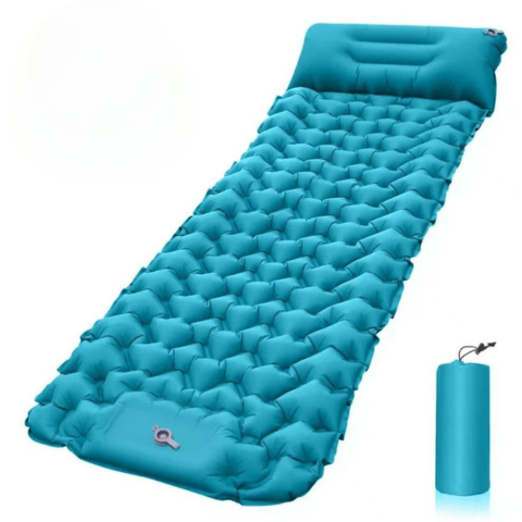 Saltea de Camping Gonflabilă – Cu Pompa Integrată și Confort Optimal 