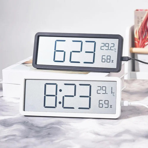 Horloge Murale Numérique LED – Affichage Clair Et Capteurs Intégrés