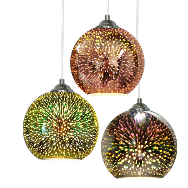 Suspensão Moderna Efeito Fogo de Artifício – Brilho Visual e Design Tendência 