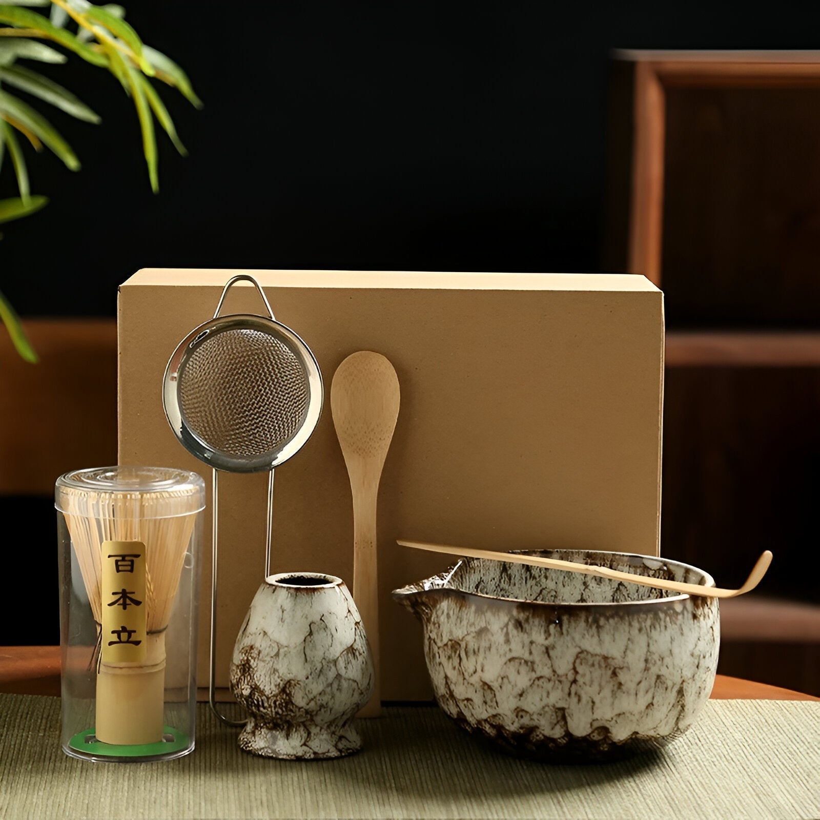 Conjunto de preparação Matcha 6 peças - Elegância artesanal e sabor requintado