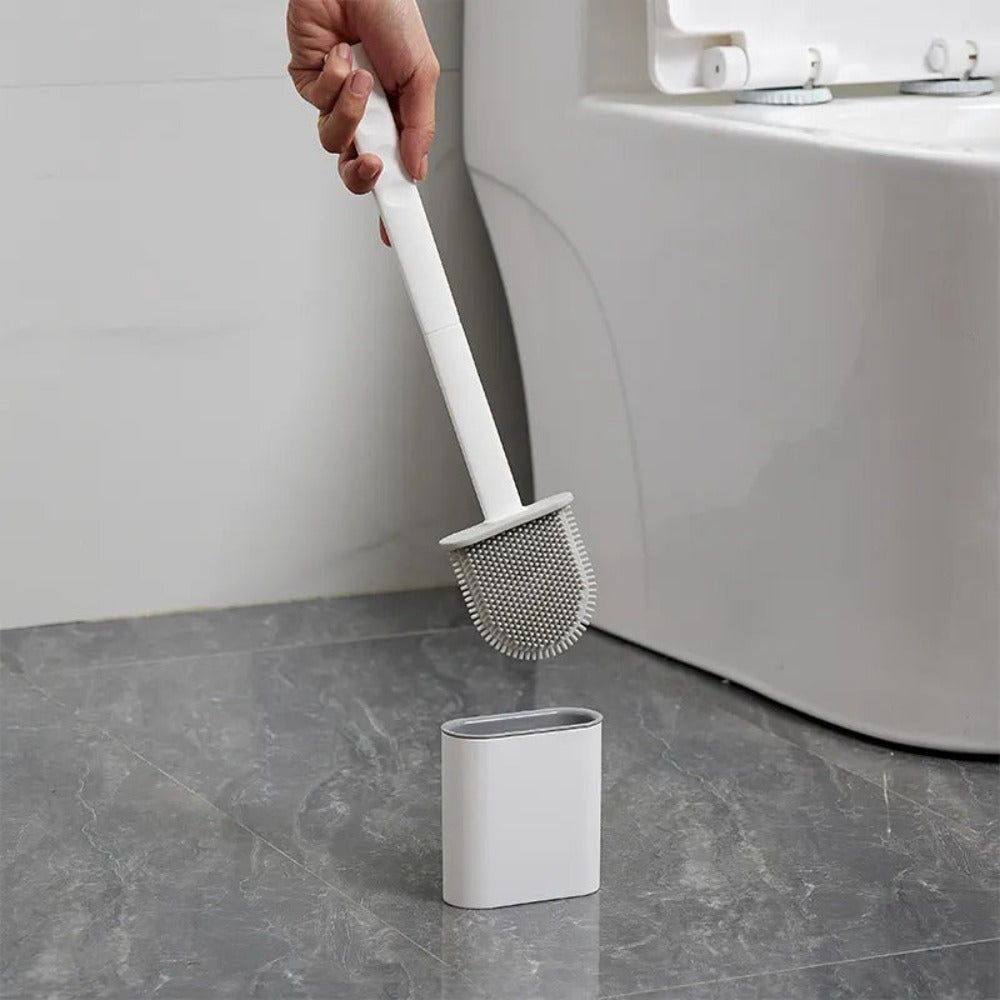 Brosse De Toilette En Silicone Flexible – Conception Durable Et Antibactérienne