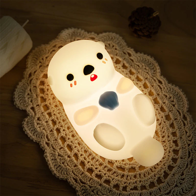 Luce notturna LED – Foca carina in silicone morbido 