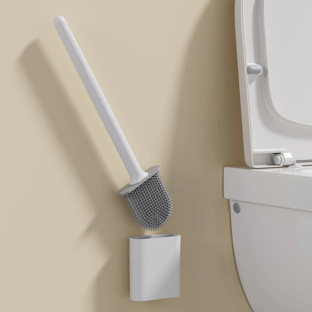 Brosse De Toilette En Silicone Flexible – Conception Durable Et Antibactérienne