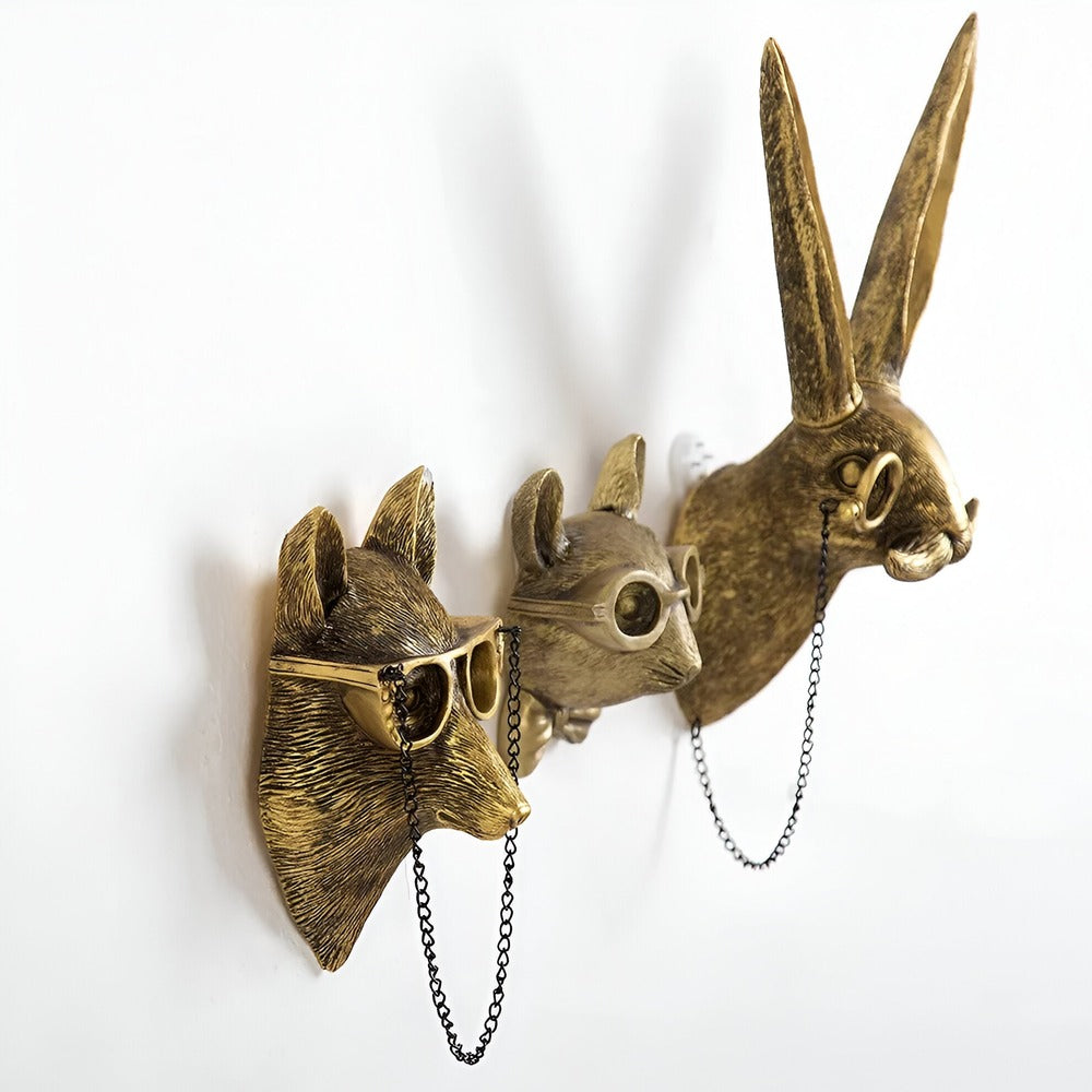 Dekorativer Wandhaken in Gold - Diskrete Eleganz & Hochglanzfinish
