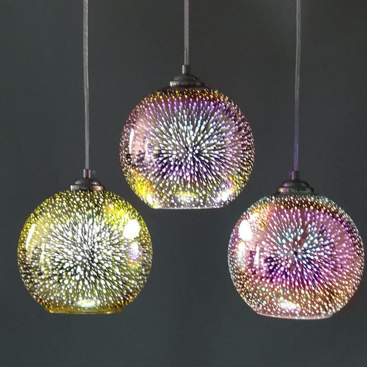 Suspensão Moderna Efeito Fogo de Artifício – Brilho Visual e Design Tendência 