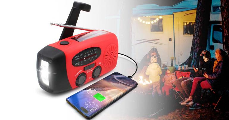 Solární napájení Power Bank Emergency Radio - naprostá bezpečnost a autonomie