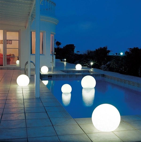 Sfera di illuminazione da giardino
